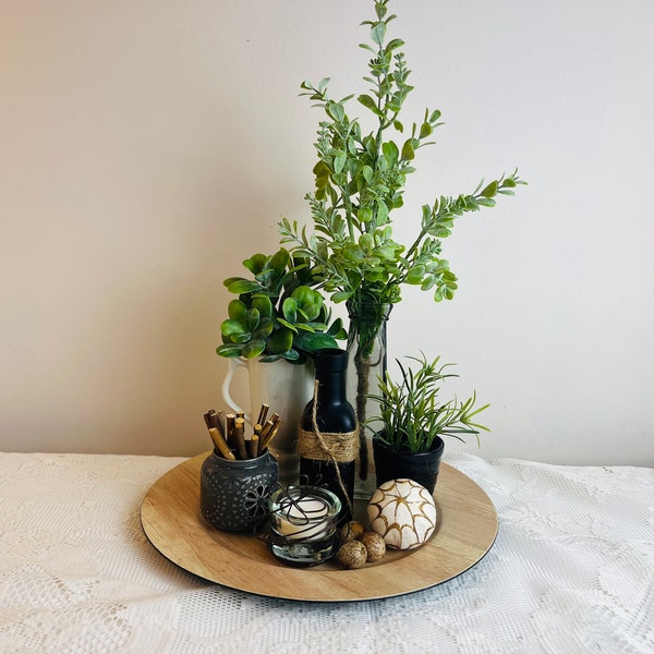 Nature centerpiece, modern centerpiece, centerpieces, coffee table centerpiece, centerpiece tray, birthday gift, gifts, spring centerpiece