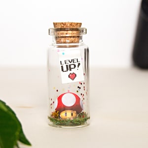 Regalo de primer aniversario para novio Mario Regalo hongo Gamer Regalo para él Regalo personalizado para novia Subir de nivel Pausar mi juego para ti