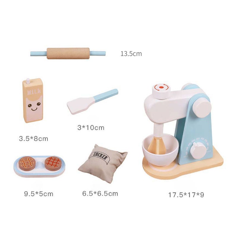 Kids Wooden Toy Kitchen Tool Set Children Pretend Play Etsy