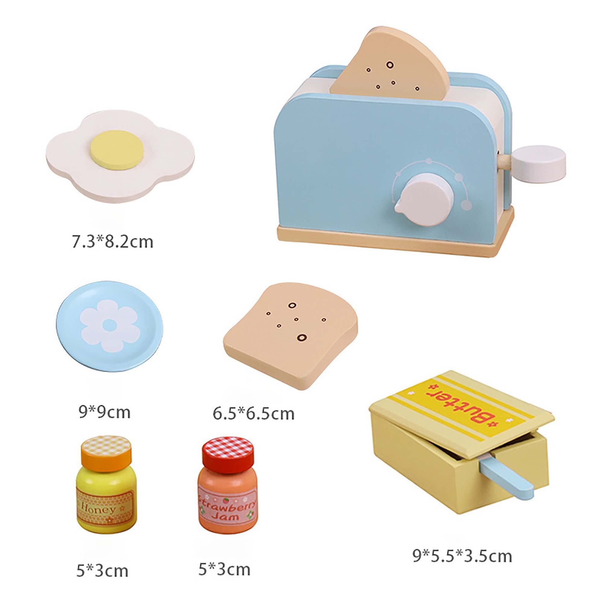 Kids Wooden Toy Kitchen Tool Set Children Pretend Play Etsy