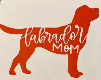 Labrador Mom Decal: Pet Car Window Vinyl Decal