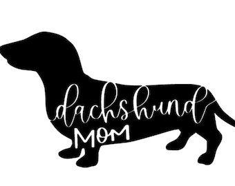 Dachshund Mom Decal: Pet Window Sticker