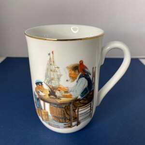 vintage 1982 Musée Norman Rockwell « Pour un bon garçon » Mug