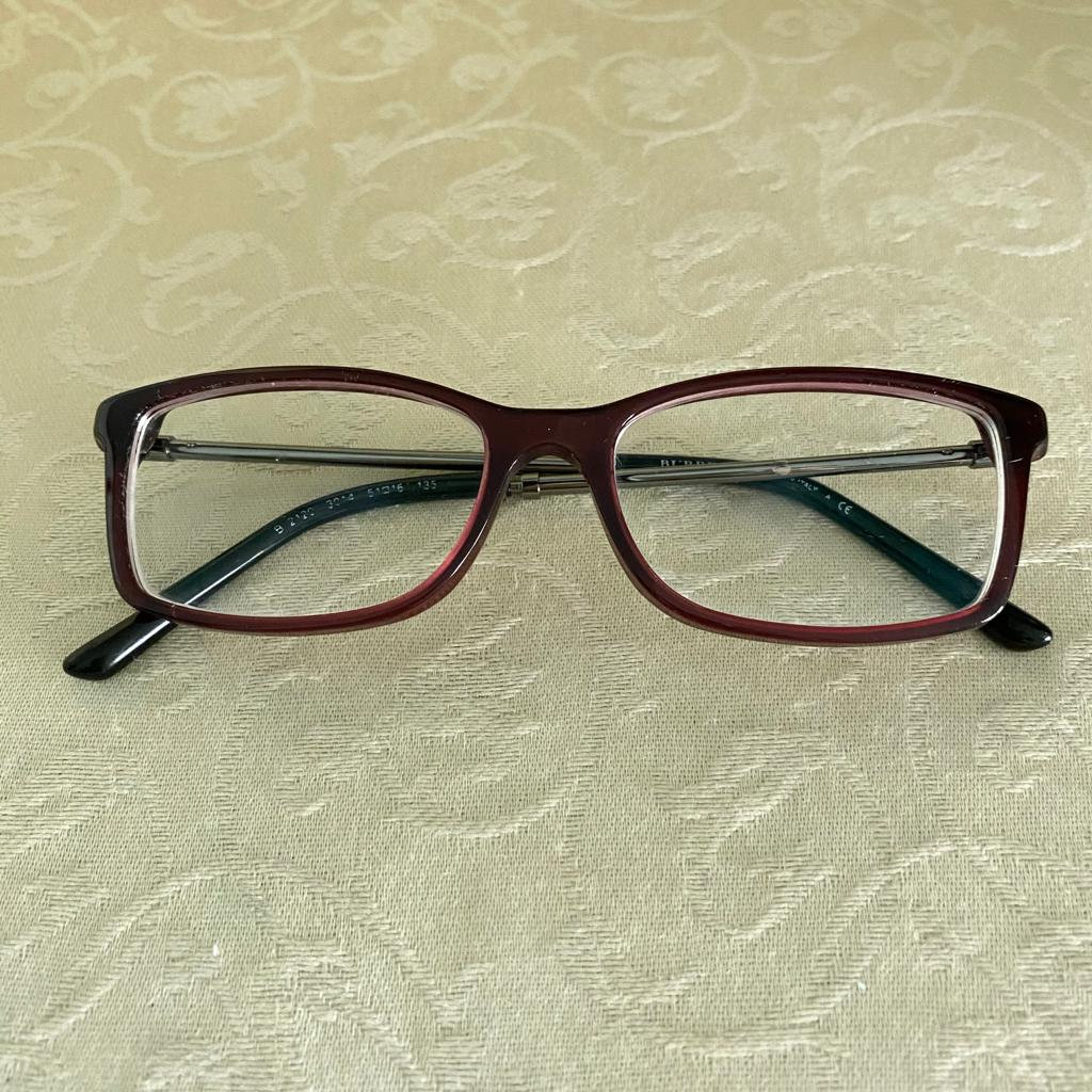 Burberry Designer B 2120 3014 Made in Italy Rectangle Full Rim Eyeglasses Frame Etsy