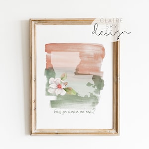 cómo está tu mama an nem / arte de pared imprimible de louisiana / dicho cajun / decoración del sur de acuarela / cartel de arte de nueva orleans / descarga digital