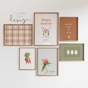 estampas de páscoa | arte da primavera | conjunto de 6 arte de parede de páscoa | decoração neutra de páscoa | arte para impressão de páscoa | estampas de primavera | parede da galeria primavera