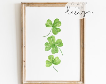 st patricks day print | Kleeblatt zum Ausdrucken | Frühling Wanddeko | st. patricks day wandbilder | Kleeblatt zum Ausdrucken | m patricks print
