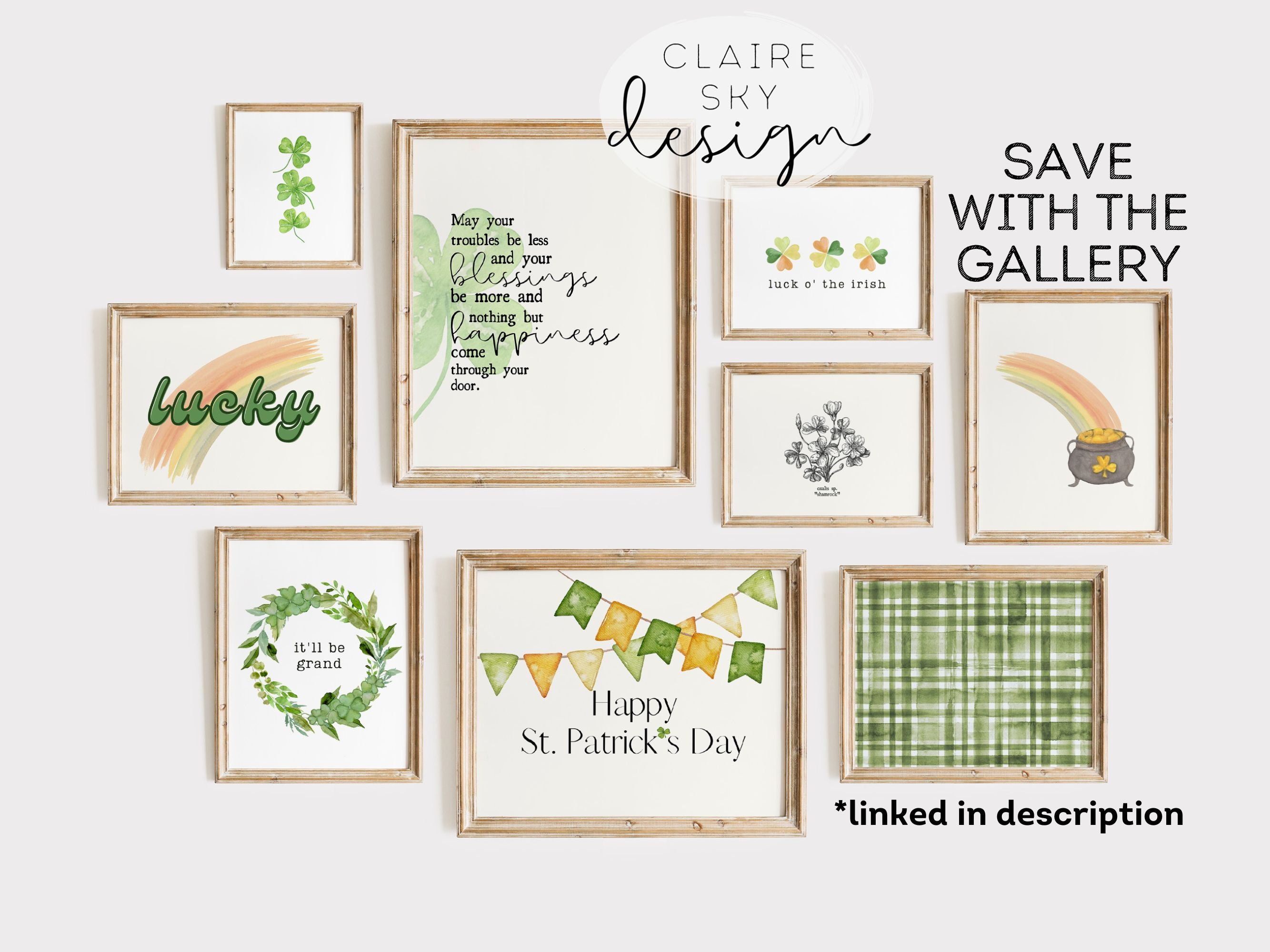 Jumpsuit Damen Elegant | Kleeblatt Druck St. Patrick's Day | Ärmellos Baggy Overalls