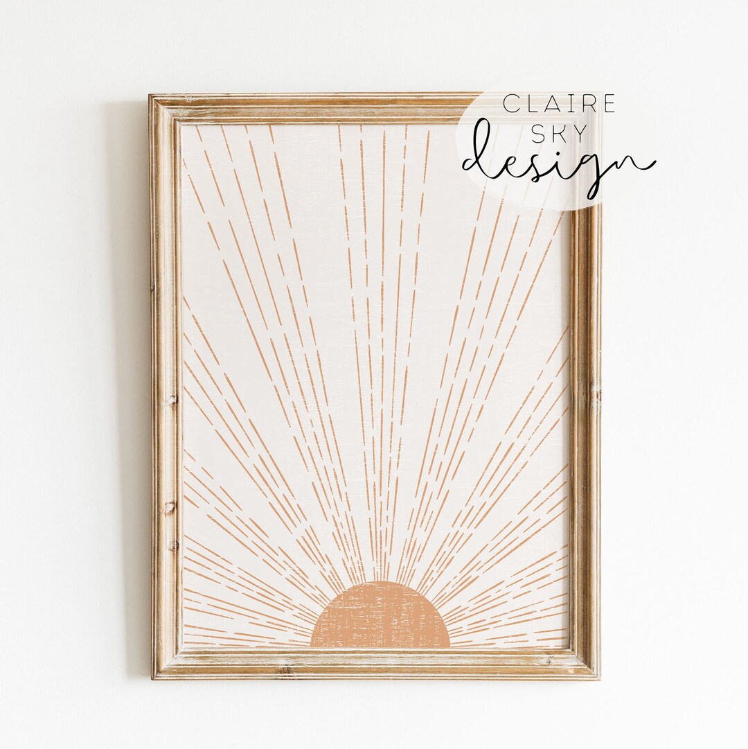 Boho Sun Printable | Neutral Sun Print | Boho Nursery Wall Art | Gender ...
