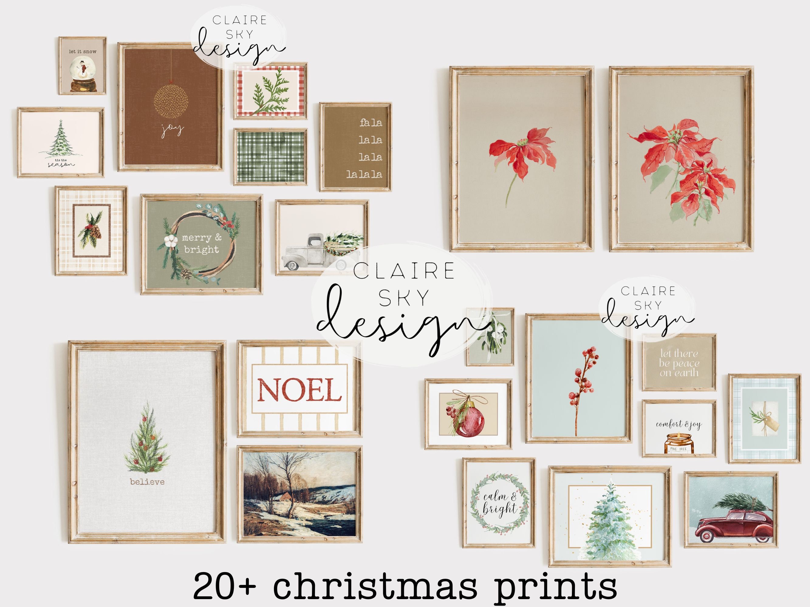 Christmas canvas art set