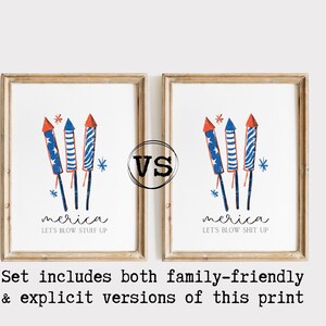 patriotic prints set | 4th of july printable wall art gallery | independence day art prints | fourth of july wall decor | americana wall art image 3