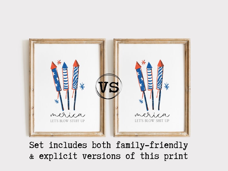 patriotic prints set | 4th of july printable wall art gallery | independence day art prints | fourth of july wall decor | americana wall art image 3