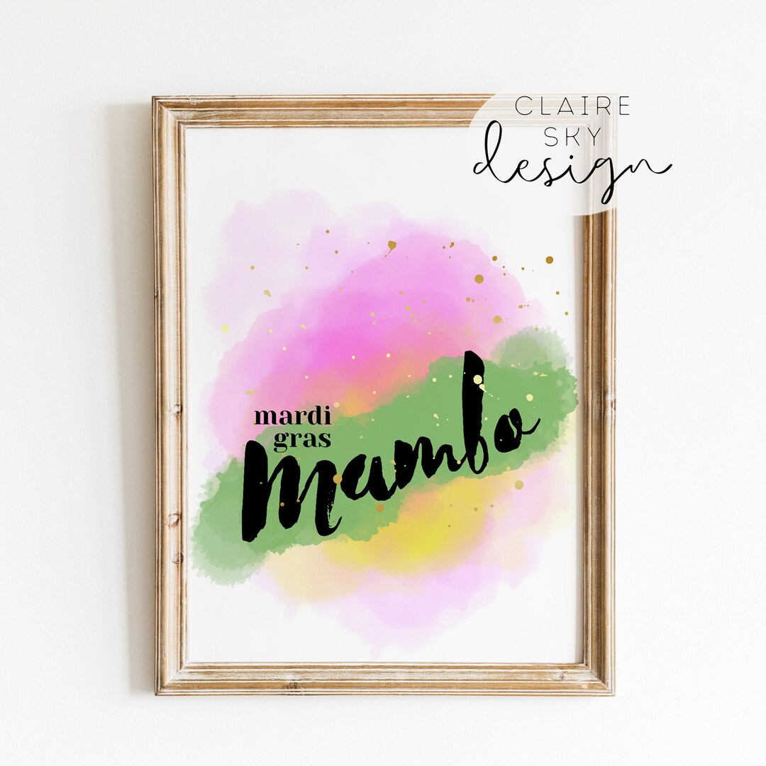 Mardi Gras Printable Wall Art | Mardi Gras Mambo | Mardi Gras Print ...