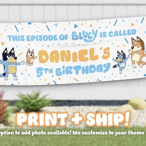 Bluey Dance Mode Birthday Party Banner