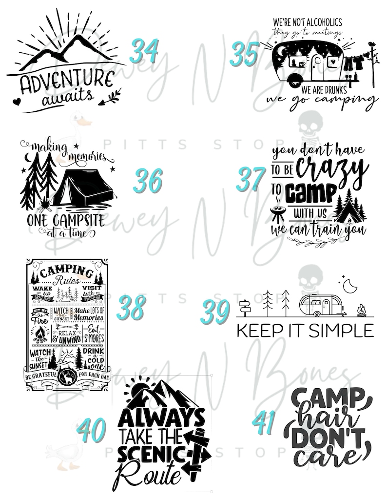 Camping Bucket Decal / Camping / Decals / Vinyl / Decal Only / Camping