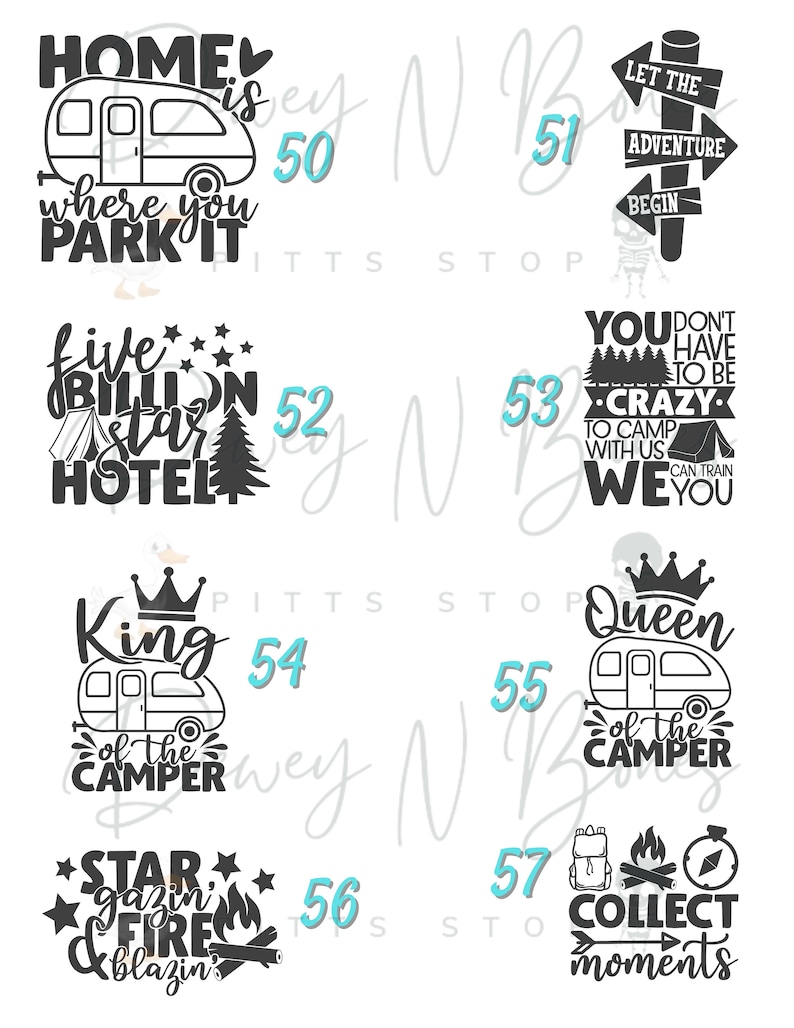 Camping Bucket Decal / Camping / Decals / Vinyl / Decal Only / Camping