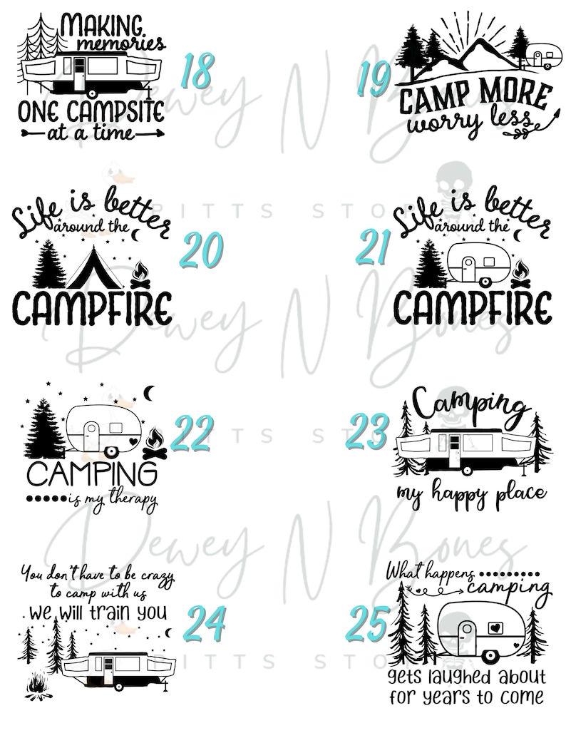 Camping Bucket Decal / Camping / Decals / Vinyl / Decal Only / Camping