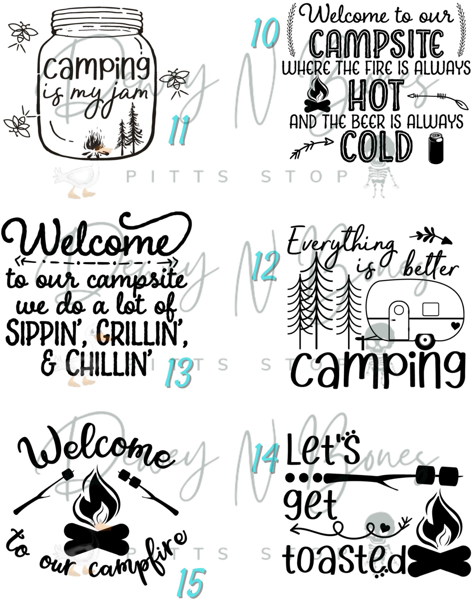 Camping Bucket Decal / Camping / Decals / Vinyl / Decal Only / Etsy