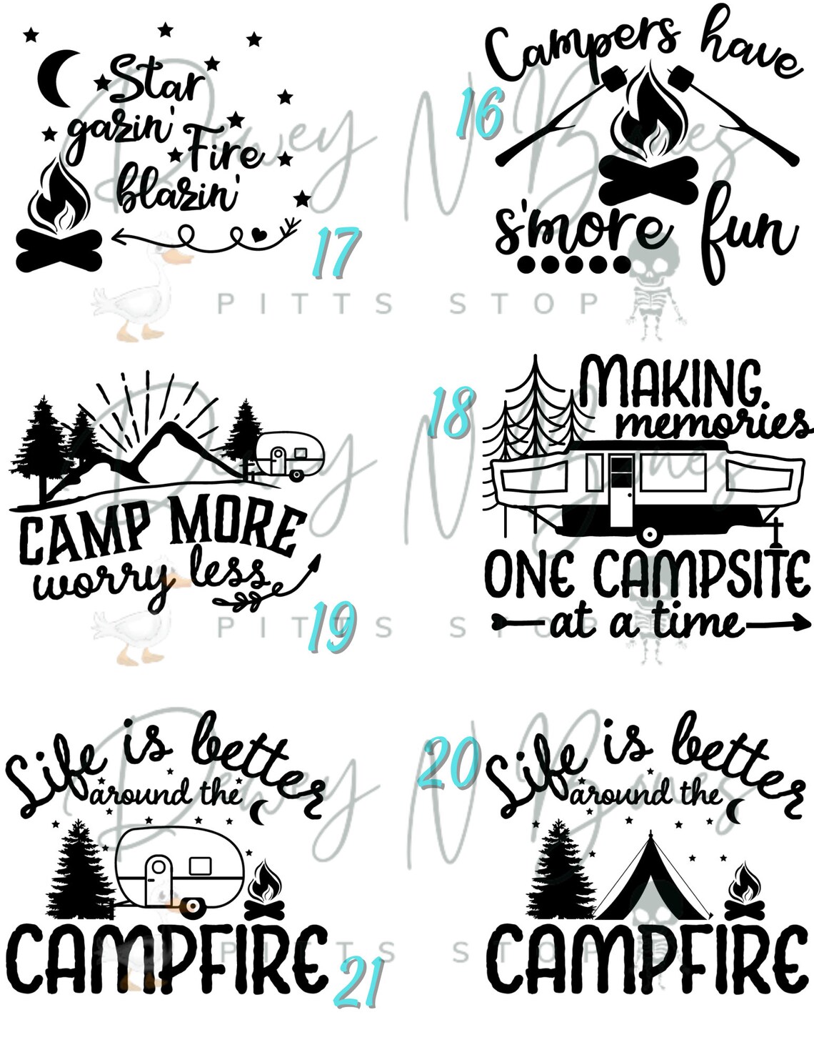 Camping Bucket Decal / Camping / Decals / Vinyl / Decal Only / Etsy