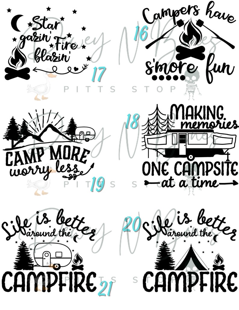 Camping Bucket Decal / Camping / Decals / Vinyl / Decal Only / Etsy