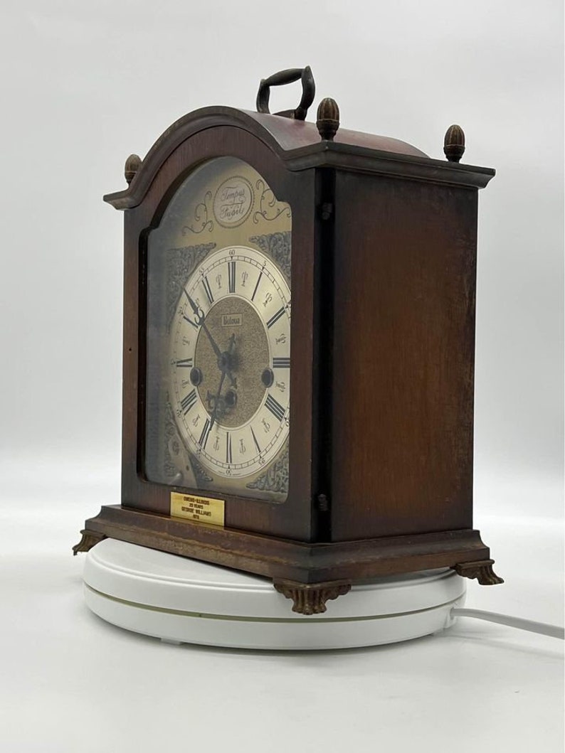 Vintage Bulova Tempus Fugit Mantel Mechanical Clock Etsy