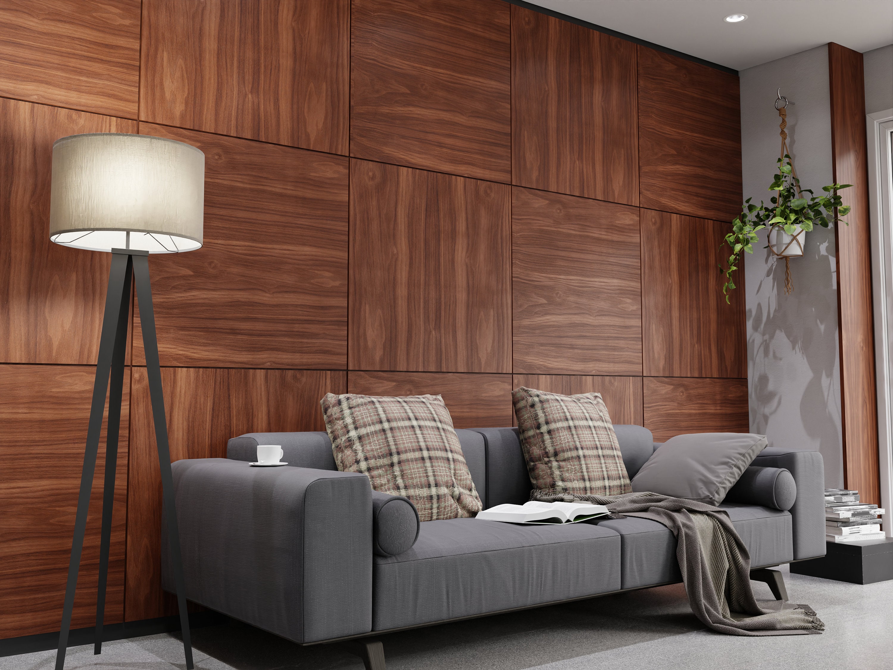 Panel de Revestimiento Decorativo - American Walnut - Novel Wall Panel