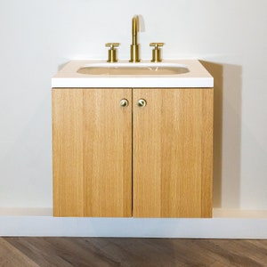 Handmade 36 Wood Bathroom Vanity  Customizable  Free Shipping