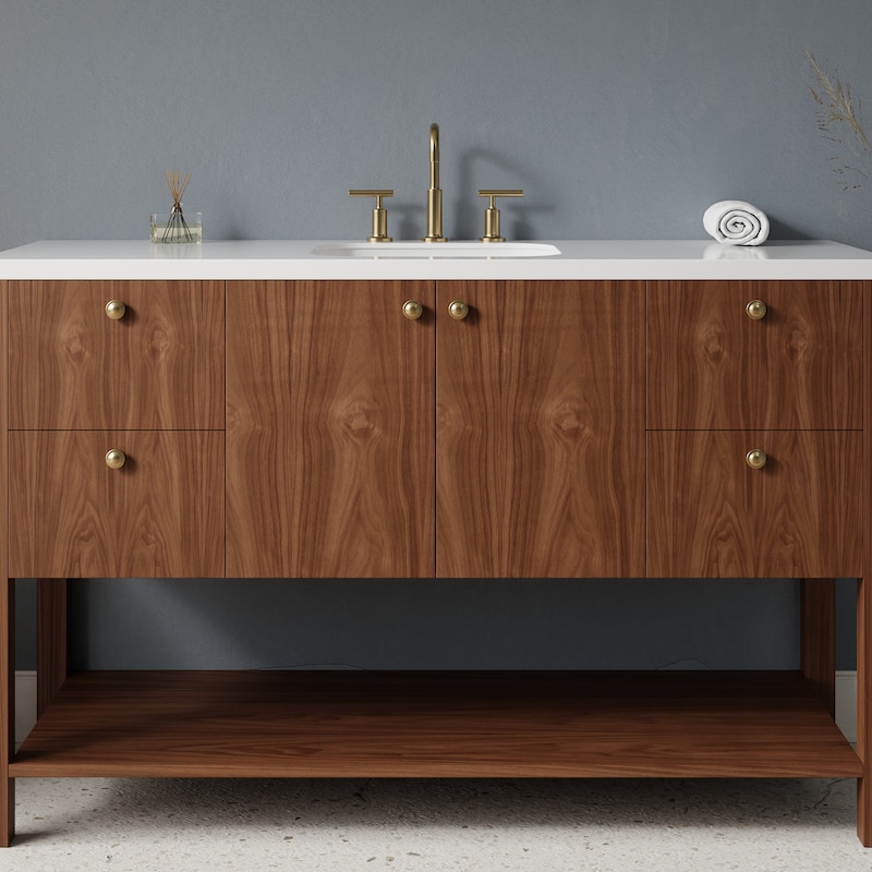 Mid Century Bathroom Vanity - Etsy