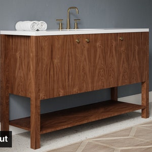 Freestanding Bathroom Vanity - Free Shipping - Single Sink