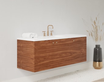 Floating Bathroom Vanity - Free Shipping - Single Sink