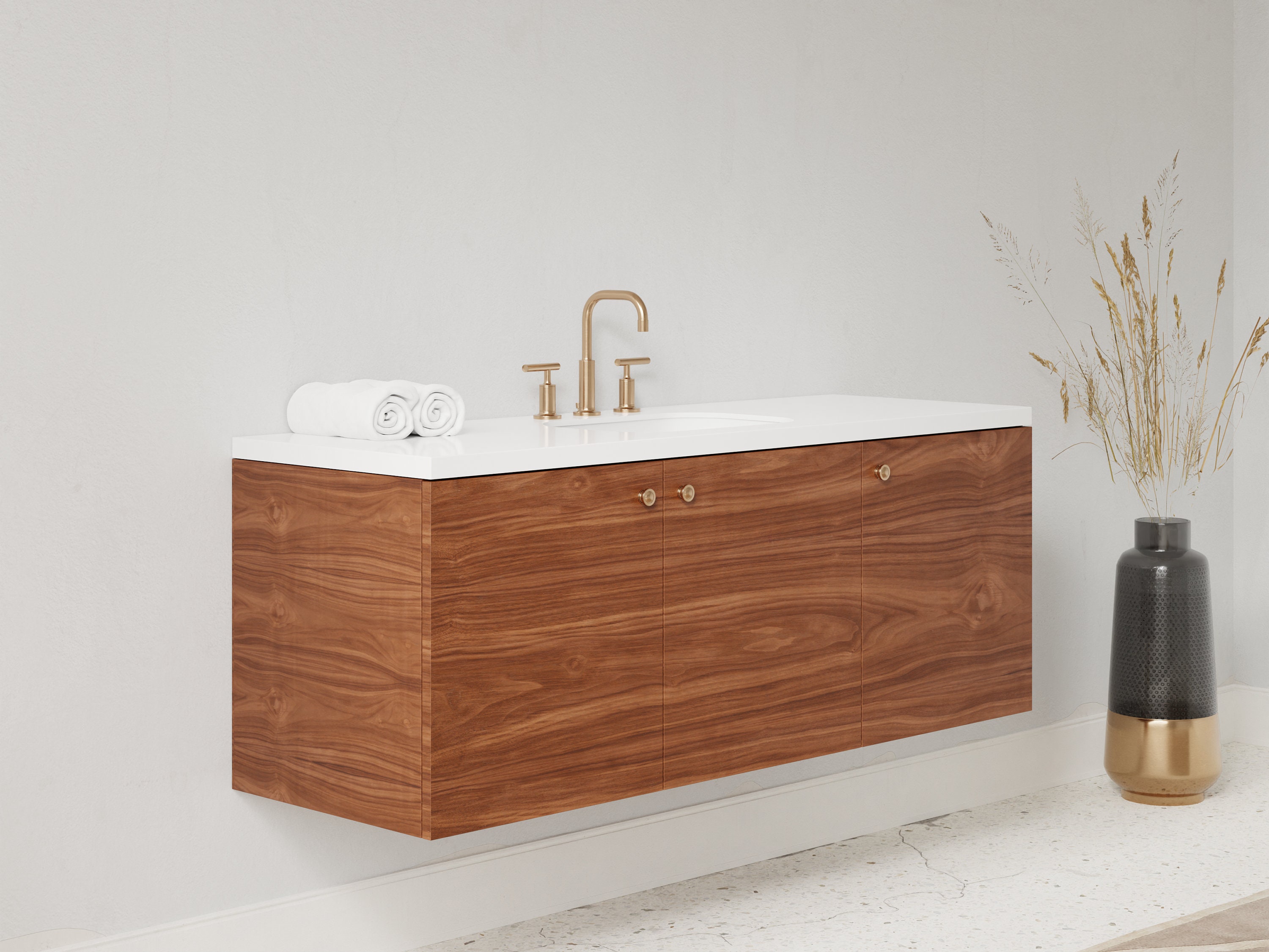 Floating Bathroom Vanity Single Sink Free Shipping Modern and