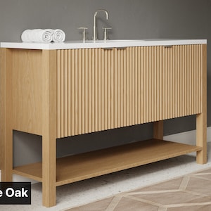 Bathroom Vanity - FREE SHIPPING - Freestanding - Fluted - Single Sink
