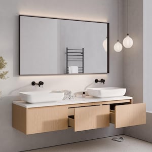 Floating Bathroom Vanity - Free Shipping - Dual Sink