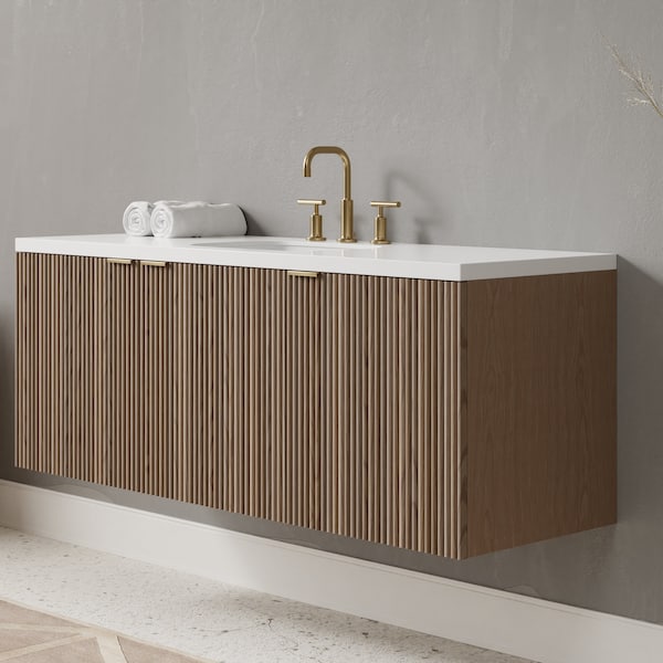 72 Inch Fluted Floating Vanity Etsy