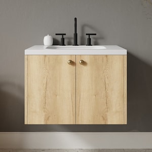 Handmade Oak Bathroom Vanity - Free Shipping - Custom Sizes Available - Non-Toxic