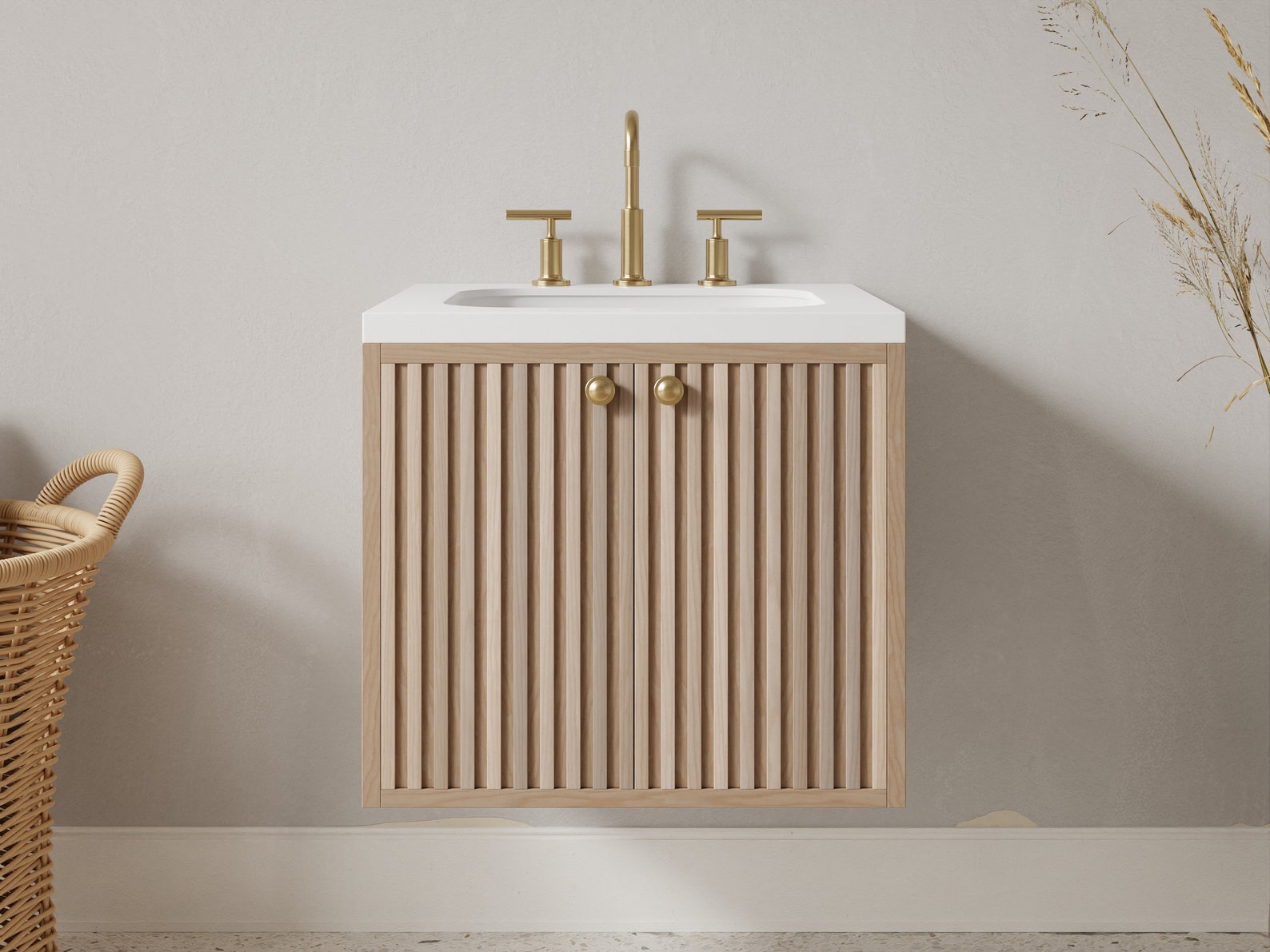 16 to 36 Wood Slat Bathroom Vanity Slatted Wood - Etsy