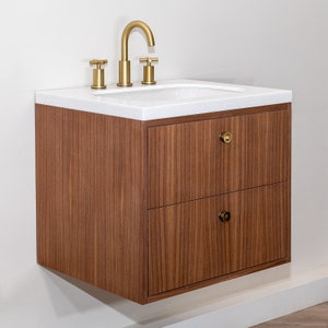 Floating Bathroom Vanity - Double Drawer  16-36  Modern Design
