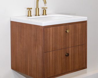 Floating Bathroom Vanity - Double Drawer  16-36  Modern Design