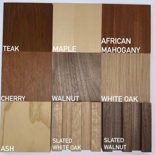Wood Sampler - All Available Wood Finishes