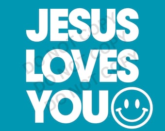 Jesus Loves You PNG - Etsy