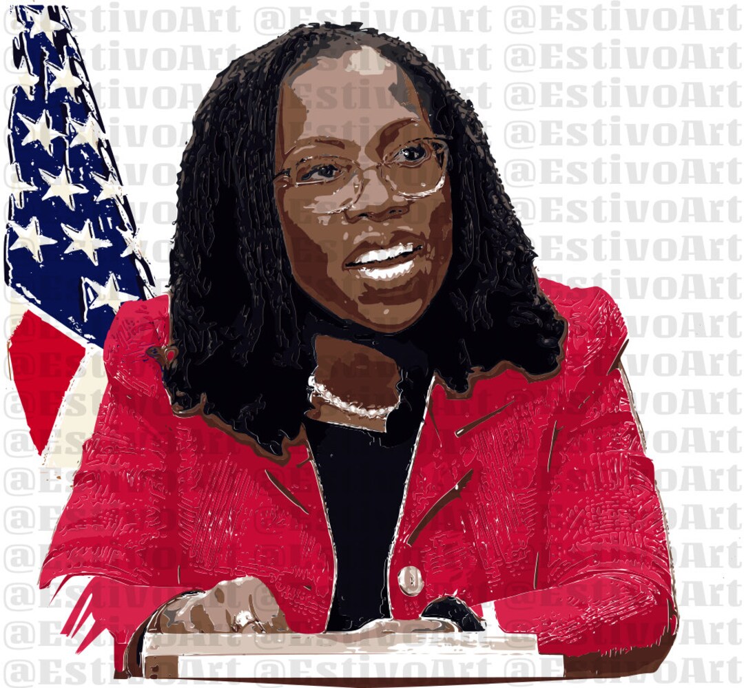 Ketanji Brown Jackson Color Portrait, SVG, PNG - Etsy