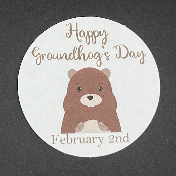 Groundhog's Day Stickers Printed and Shipped to You!