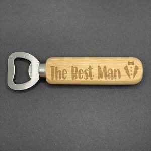 Custom Bottle Opener perfect for Groomsmen or Best Man gifts.