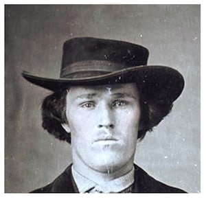 William Clarke Quantrill 1/6th plate Tintype c.1858 *RARE!