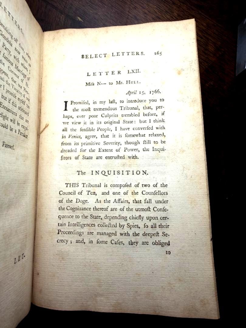 SELECT LETTERS C.1778 Two Volumes in One, London / COMPLETE *very Rare ...