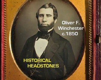 ARMILERO Oliver F. Winchester 1/6 daguerrotipo, c.1850