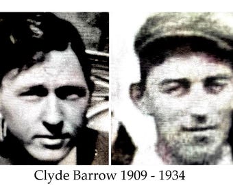 BONNIE & CLYDE Neue Identifizierte Fotos!  LOT von 6 Nicht Daguerreotypie + Forensische Biometrischer Beweis!