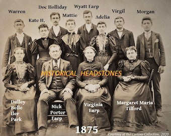 Wyatt Earp Familie und Freunde * H0LY GRAIL of EARP / HOLLIDAY Bilder c.1879 + Guiness World Rekordhalter Echtheitsbestätigung!  3 Millionen