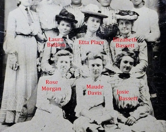 WILD BUNCH Ladies / Hole in the Wall Gang /  Butch Cassidy & the Sundance Kid Women, Tintype, c.1898   NOT Daguerreotype