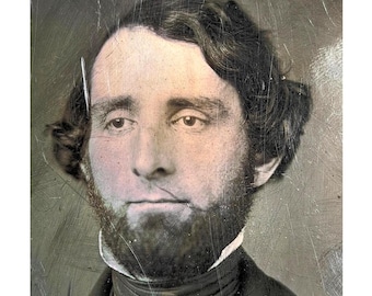 John C. Fremont FULL PLATE DAGUERREOTYPE, c.1847  Mountain Man, Military officer *Rare! 70K U.S.D.  / Worn Half-Case.